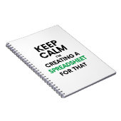 Carnet Restez calme, je crée une feuille de calcul pour ç (Côté Droit)