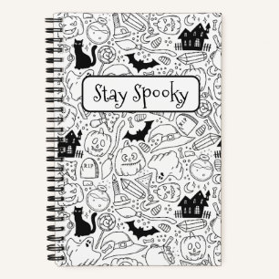 Carnet Restez Éffrayant Illustration Halloween