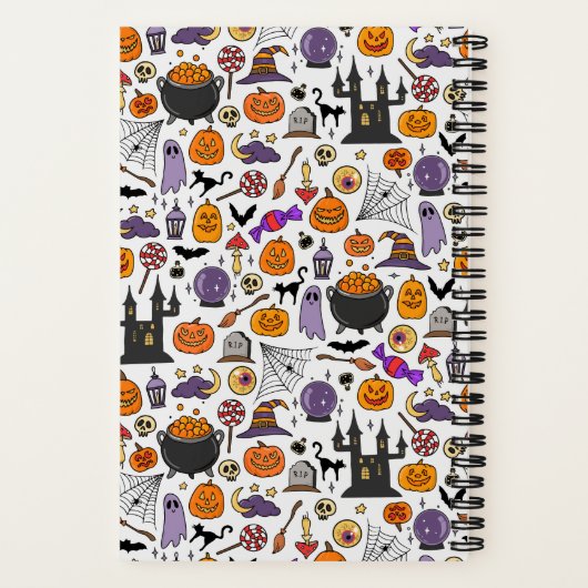 Carnet Restez Éffrayant Illustration Halloween (Verso)