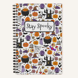 Carnet Restez Éffrayant Illustration Halloween
