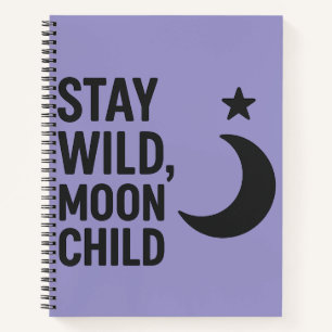 Carnet Restez en nature, Lune enfant - Citation minimalis