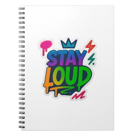 Carnet Restez forte Graffiti Neon (Devant)