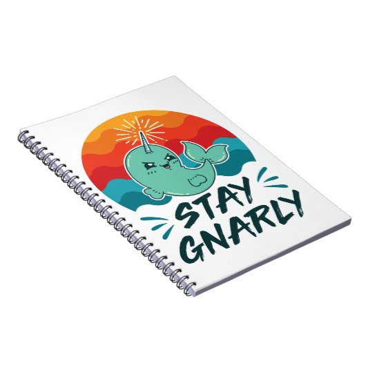 Carnet Restez Gnarly mignon Narwhal Narwhal Amover (Côté Droit)