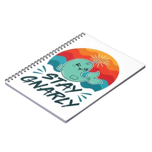 Carnet Restez Gnarly mignon Narwhal Narwhal Amover (Côté gauche)