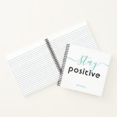Carnet Restez positif Typographie moderne Nom personnalis (Intérieur)