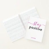 Carnet Restez positif Typographie moderne Nom personnalis (Intérieur)