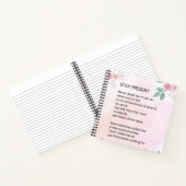 Carnet Restez présent - Poème d'application motivationnel (Intérieur)