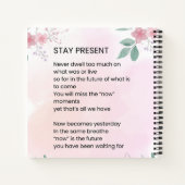 Carnet Restez présent - Poème d'application motivationnel (Dos)