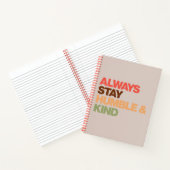 Carnet Restez toujours humble et inspirant (Intérieur)