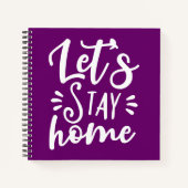 Carnet Restons à la maison violet (Devant)