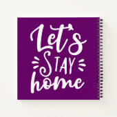 Carnet Restons à la maison violet (Dos)