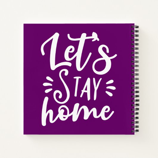 Carnet Restons à la maison violet (Dos)