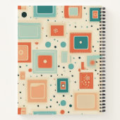 Carnet Résumé Abstrait Bleu Sarcelle Orange Milieu de Siè (Dos)