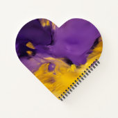 Carnet Résumé abstrait violet et or (Dos)