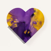 Carnet Résumé abstrait violet et or (Devant)
