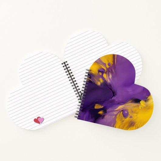 Carnet Résumé abstrait violet et or (Intérieur)