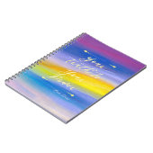 Carnet Résumé Violet et Rayon Doré Abstrait (Côté gauche)