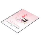 Carnet Retouches de robe de mariée rose (Côté gauche)