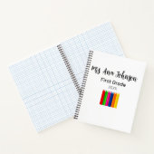 Carnet Retour à l'école crayons ajouter nom classe année (Intérieur)