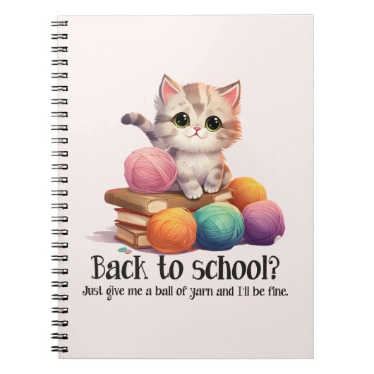 Carnet Retour À L'École ? Donne-moi juste Yarn (Devant)