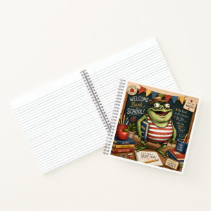 Carnet Retour à l'école Grenouille PNG, Décoration de sal