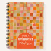 Carnet Retour à l'école maths élèves enfants (Devant)