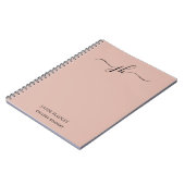 Carnet Retour À L'École Monogramme Nom Du Script (Côté gauche)