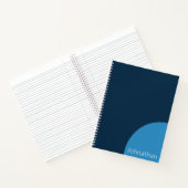 Carnet Retour à l'école : nuances de bleu simples avec no (Intérieur)