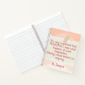 Carnet Retour à l'école Principal Retro Peach Wavy Funny (Intérieur)