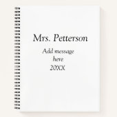 Carnet Retour à l'école professeur appréciation ajouter c (Devant)