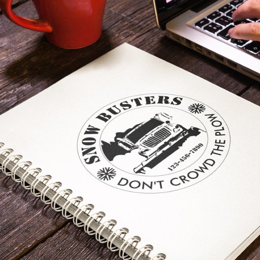 Carnet Retrait de neige entreprise Ajouter votre logo per