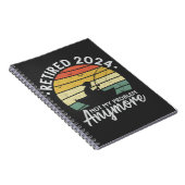 Carnet Retraité 2024 Pas mon problème Plus drôle Pêche (Côté Droit)