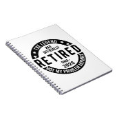 Carnet Retraité 2025 Plus mon problème - Retraite (Côté Droit)