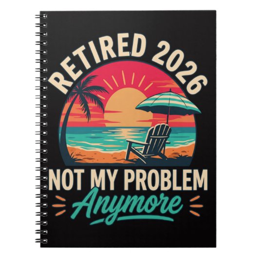 Carnet Retraité 2026 Plus Mon Problème (Devant)