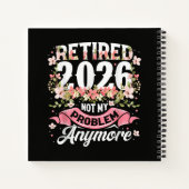 Carnet Retraité 2026 Plus Mon Problème Fleurs (Dos)