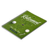 Carnet Retraite de golf avec drapeau sur le terrain de go (Côté gauche)