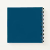 Carnet Retraite monogrammée nom floral bleu foncé (Dos)