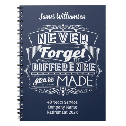 Carnet Retraite personnalisée (Devant)