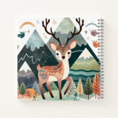 Carnet Retraite rustique - Cerf d'automne dans le pin de (Dos)