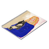 Carnet retrato de mujer con gato arte (Côté gauche)