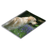 Carnet Retreiver d'or en fleurs (Côté gauche)