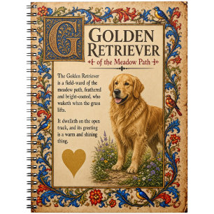 Carnet Retriever doré, Art du bestiaire médiéval