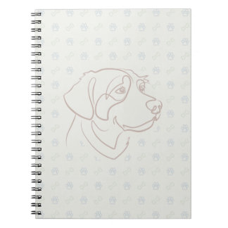 Carnet Retriever doré motif doré