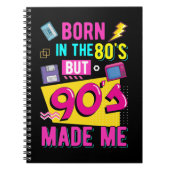 Carnet Retro 80s Born Music Party Disco 90s (Devant)