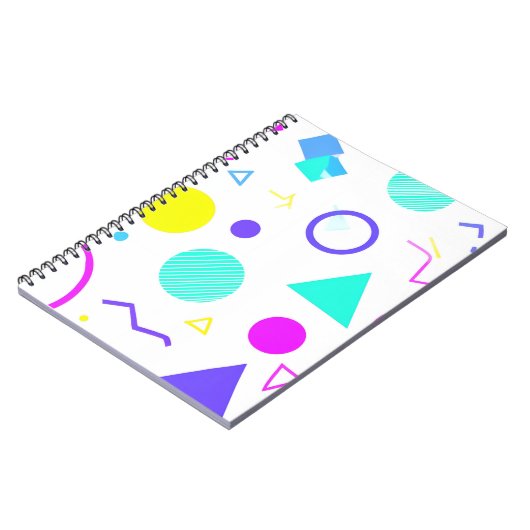 Carnet Retro 80s Memphis Geometric Pattern (Côté gauche)
