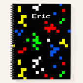 Carnet Retro 8 Bit Video Game Graphics Pattern (Devant)