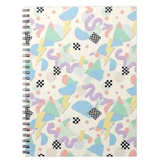 Carnet Retro 90s Memphis Aesthetic Pattern (Devant)