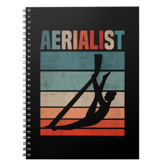Carnet Retro Acrobat Aerial Silks Girl Aerialist (Devant)