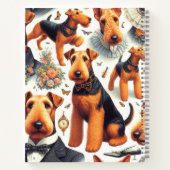 Carnet Retro Airedale Terrier sans fil (Dos)