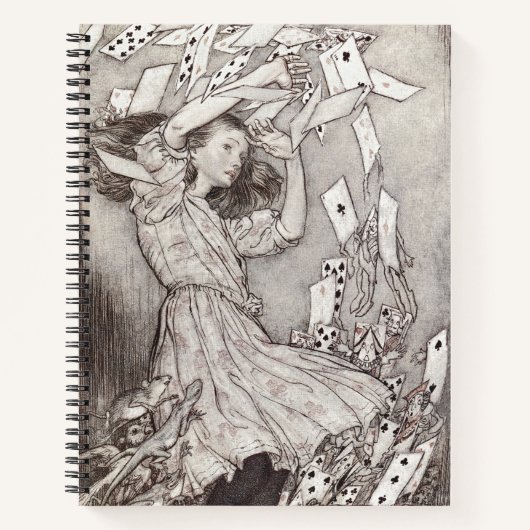 Carnet Retro Alice Falling Cards Victorian Design (Devant)